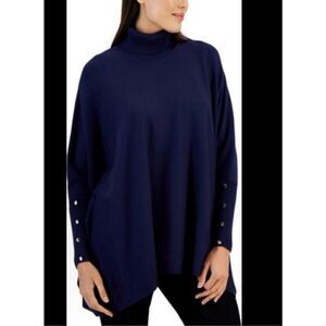 🌸 JM Collection Blue Loose Fit Sweater Size Small New